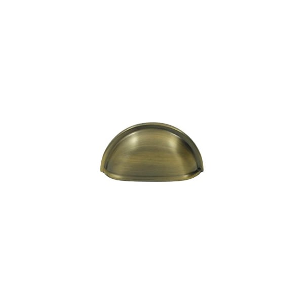 K43 Oval Shell Handle Pull Antique Brass, 10PK